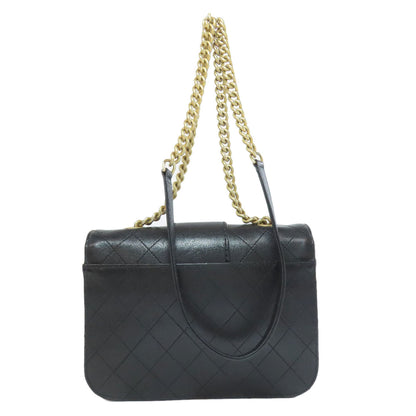 CHANEL Shoulder Bag Calfskin black COCO Mark ChainShoulder Gold Metal
