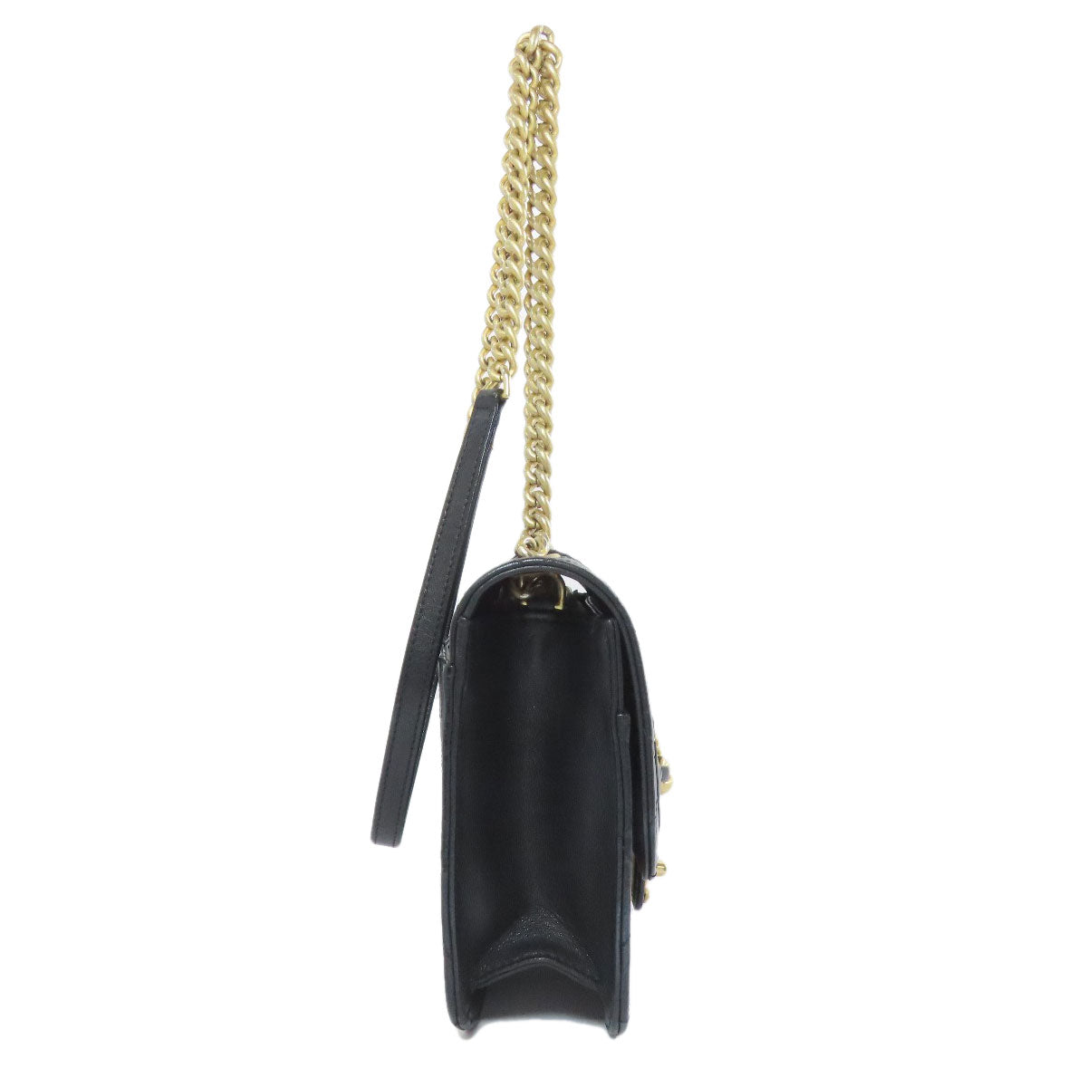 CHANEL Shoulder Bag Calfskin black COCO Mark ChainShoulder Gold Metal