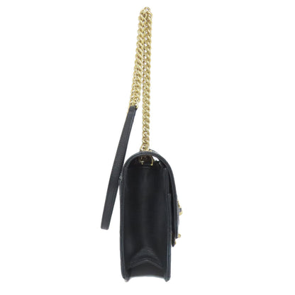 CHANEL Shoulder Bag Calfskin black COCO Mark ChainShoulder Gold Metal