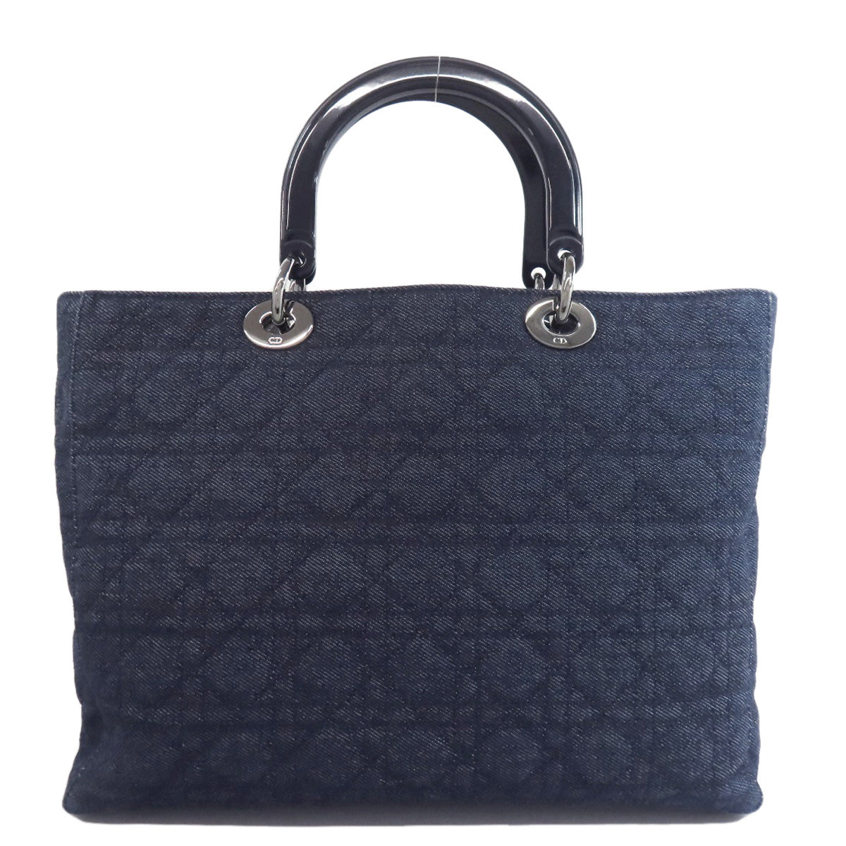 Christian Dior Handbag denim Navy Lady Dior Cannage Tote 2WAY