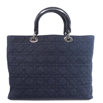 Christian Dior Handbag denim Navy Lady Dior Cannage Tote 2WAY
