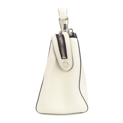 FENDI Handbag Calfskin white Dotcom 2WAY