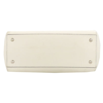 FENDI Handbag Calfskin white Dotcom 2WAY