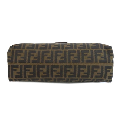 FENDI Shoulder Bag canvas Brown Mamma Bucket