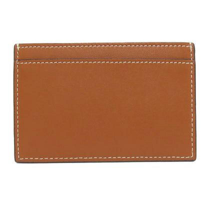 CELINE Card Case leather Brown Triomphe
