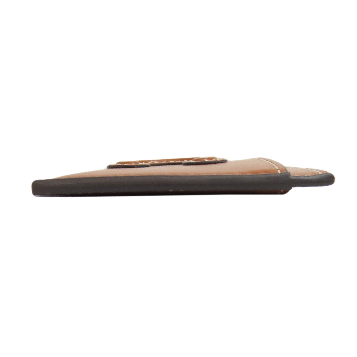 CELINE Card Case leather Brown Triomphe