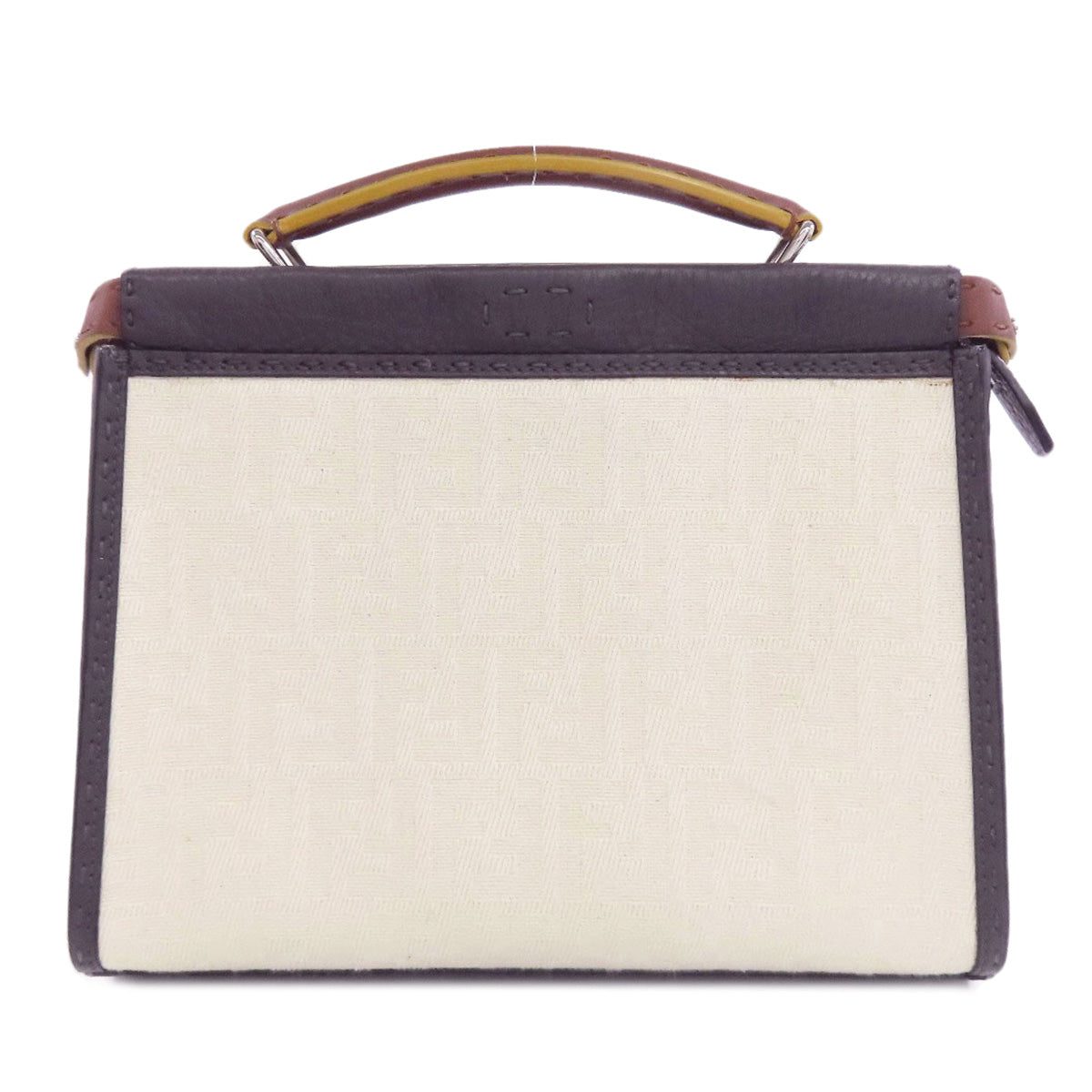 FENDI Handbag canvas white Peekaboo Fit Selleria 2WAY