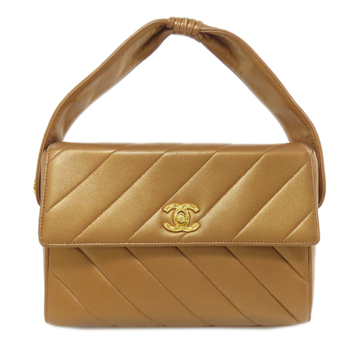 CHANEL Handbag Calfskin bronze COCO Mark
