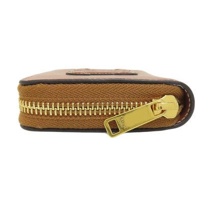CELINE Coin case leather Brown Triomphe