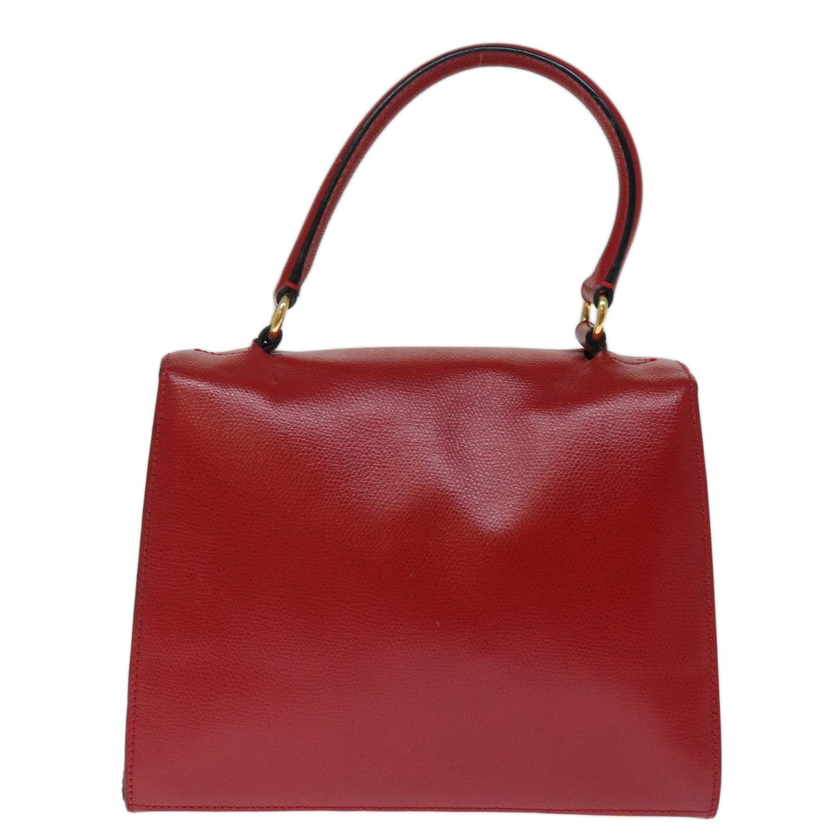 Luxury CELINE Hand Bag Leather 2way Red  75818
