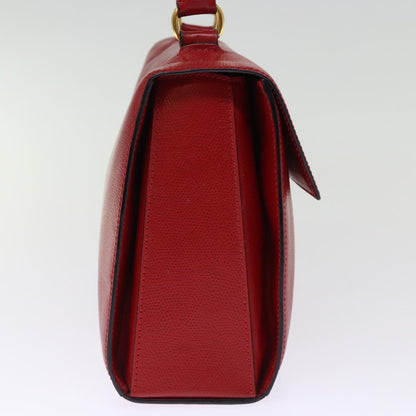 Luxury CELINE Hand Bag Leather 2way Red  75818
