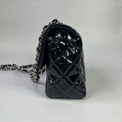 Chanel Classic Flap Rectangular Mini Black Patent Leather Silver Hardware, 2013-2014