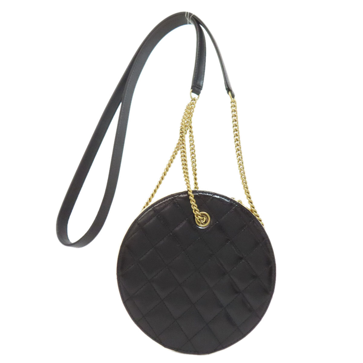 CHANEL Handbag Calfskin black COCO Mark Gold Metal 2WAY