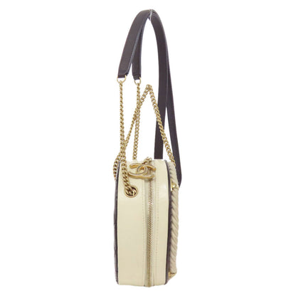 CHANEL Handbag Calfskin black COCO Mark Gold Metal 2WAY