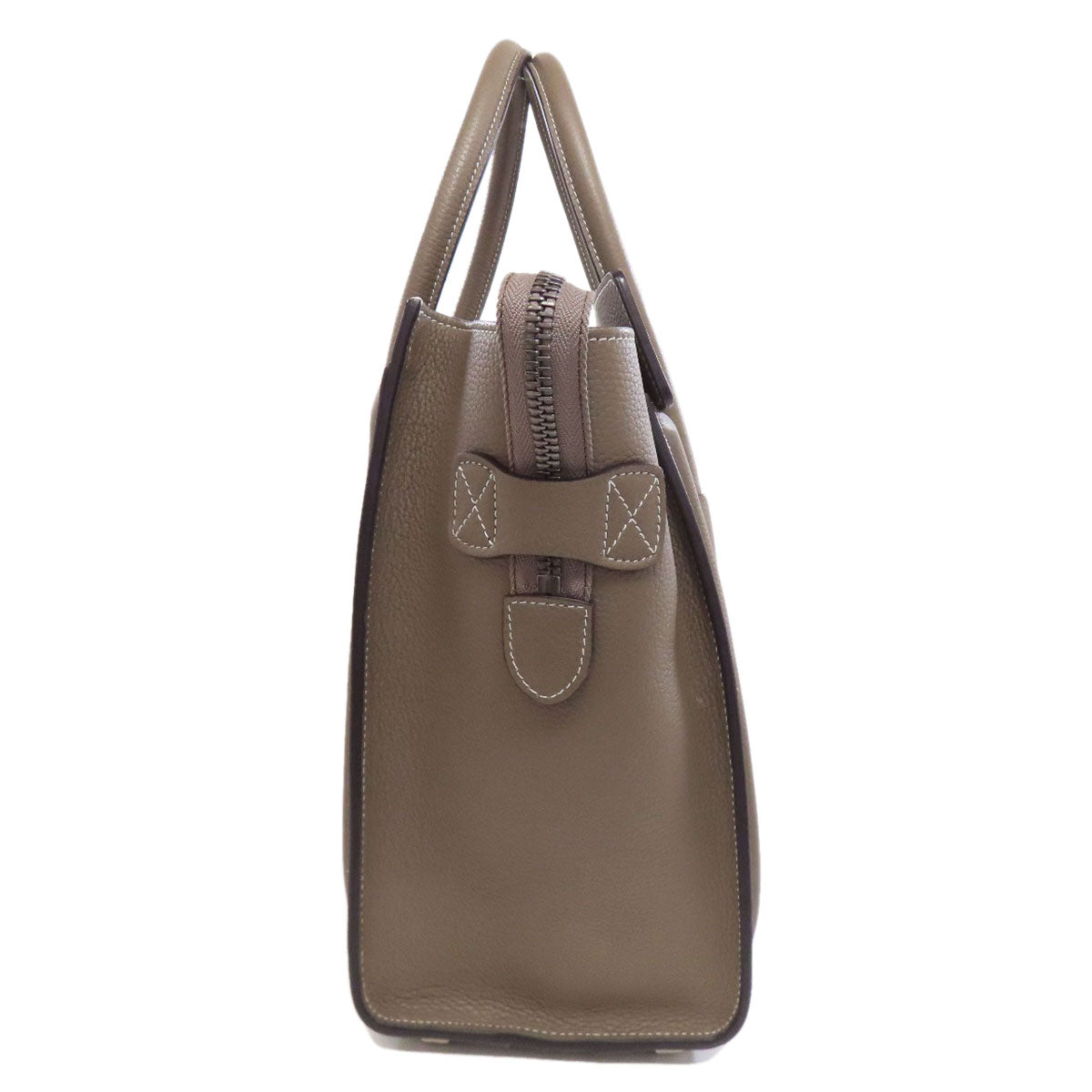 CELINE Tote Bag Calfskin Brown Luggage micro