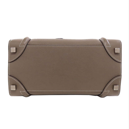 CELINE Tote Bag Calfskin Brown Luggage micro