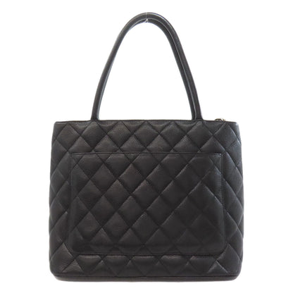 CHANEL Tote Bag Grained Calfskin Skin black Replica Tote SilverMetal
