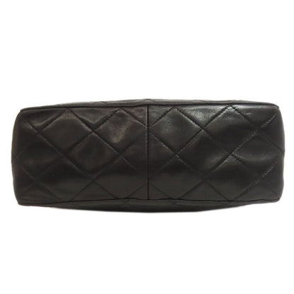 CHANEL Shoulder Bag lambskin black Matelasse COCO Mark Gold Metal