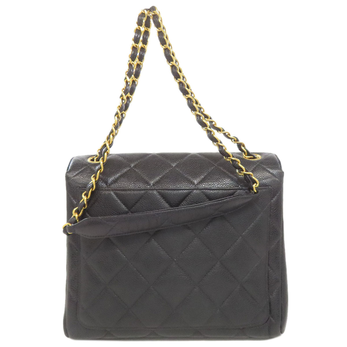CHANEL Shoulder Bag Grained Calfskin Skin black Matelasse COCO Mark Gold Metal