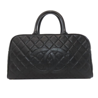 CHANEL Boston Duffel bag Grained Calfskin Skin black Matelasse COCO Mark Gold Metal
