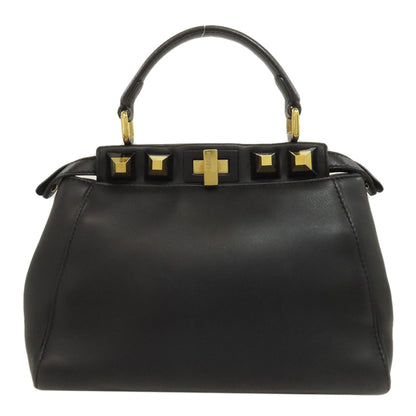 FENDI Handbag Calfskin black Peekaboo Mini Gold Edition 2-Way
