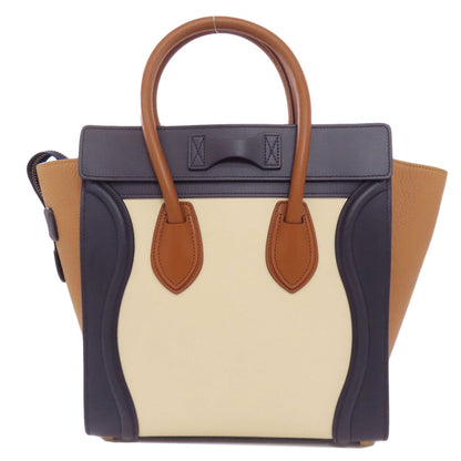 CELINE Tote Bag Calfskin Brown Luggage micro