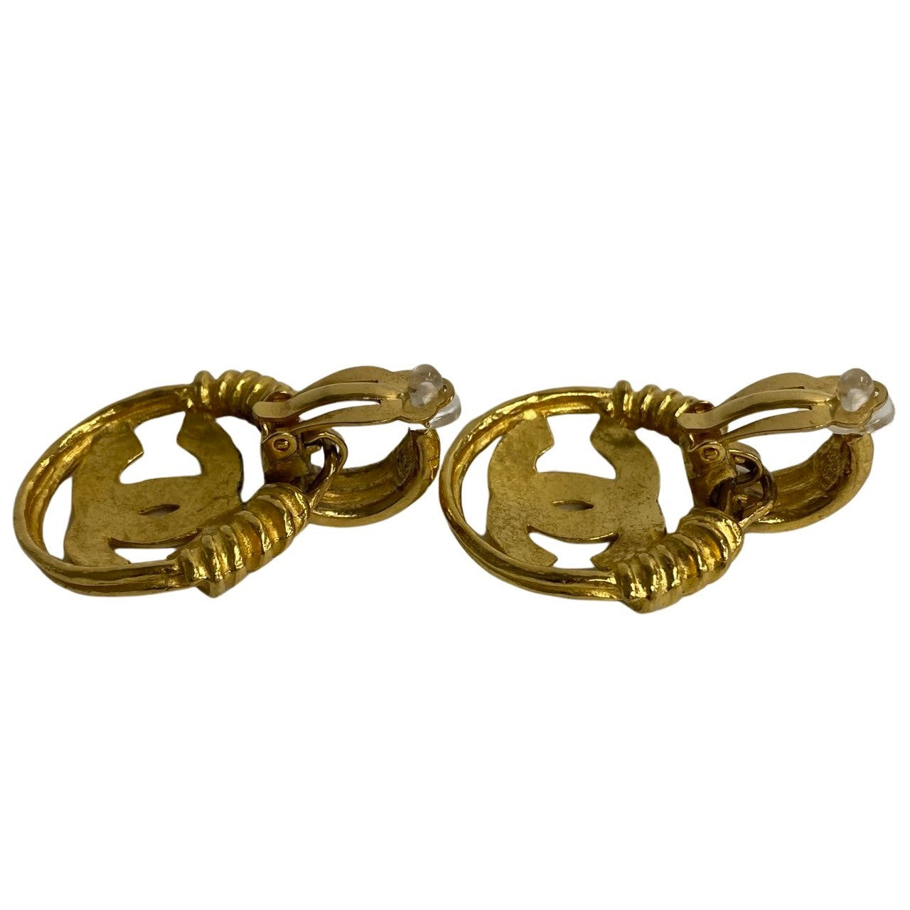 CHANEL Earring Gold Plated gold COCO Mark Women