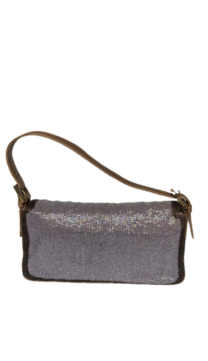 FENDI Baguette Glitter beads Lilac