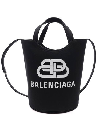 Luxury Balenciaga Trending 2025 Wave Logo Medium Tote Bag Black