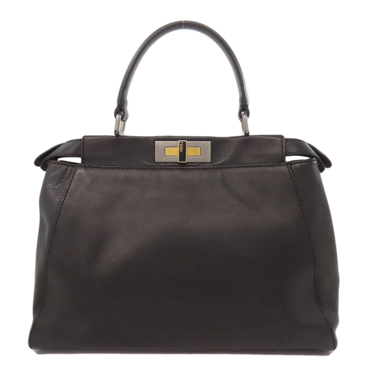 FENDI Handbag Calfskin black Peekaboo 2WAY
