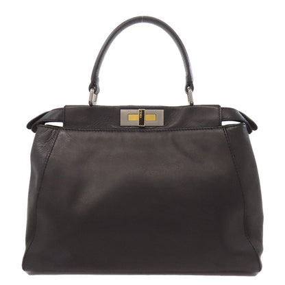 FENDI Handbag Calfskin black Peekaboo 2WAY