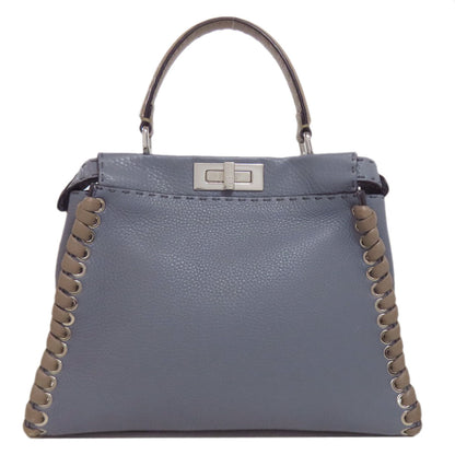 FENDI Handbag Calfskin blue Peekaboo Celeria 2WAY