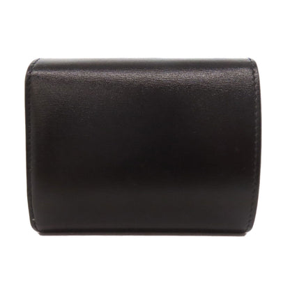 CELINE Bifold Wallet Calfskin black Triomphe Flap