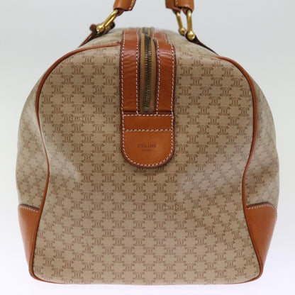 Luxury CELINE Macadam Canvas Boston Bag Beige  76023