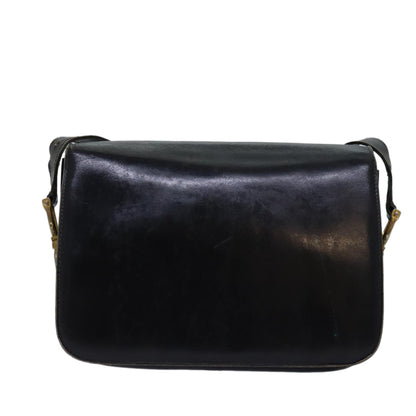 Luxury CELINE Shoulder Bag Leather Black  76080