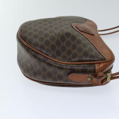 Luxury CELINE Macadam Canvas Shoulder Bag PVC Brown  76083