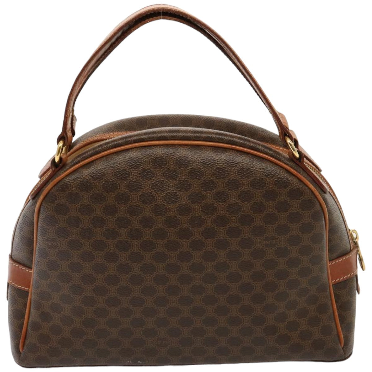 Luxury CELINE Macadam Canvas Hand Bag PVC Brown  76084