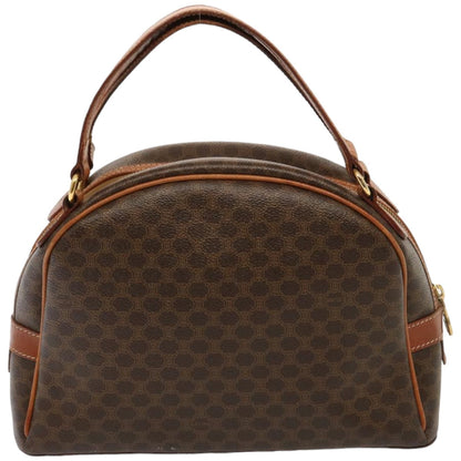 Luxury CELINE Macadam Canvas Hand Bag PVC Brown  76084