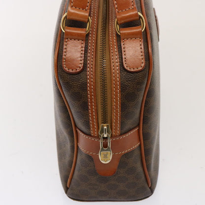 Luxury CELINE Macadam Canvas Hand Bag PVC Brown  76084