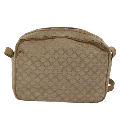 Luxury CELINE Macadam Canvas Shoulder Bag Beige  76085