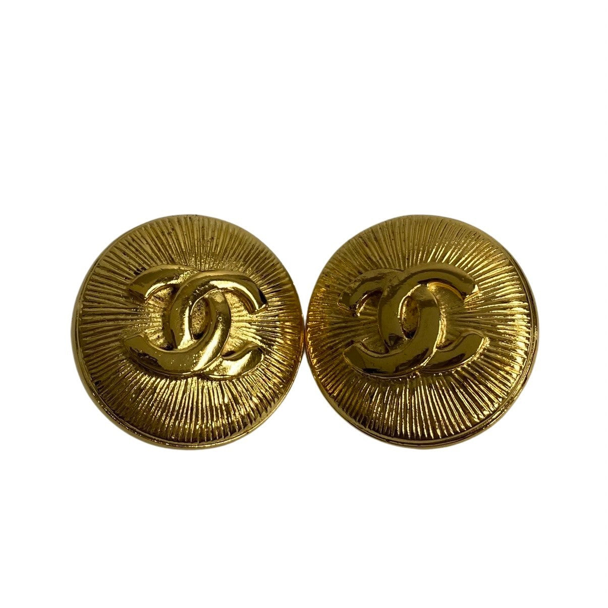 CHANEL Earring Gold Plated gold COCO Mark Women