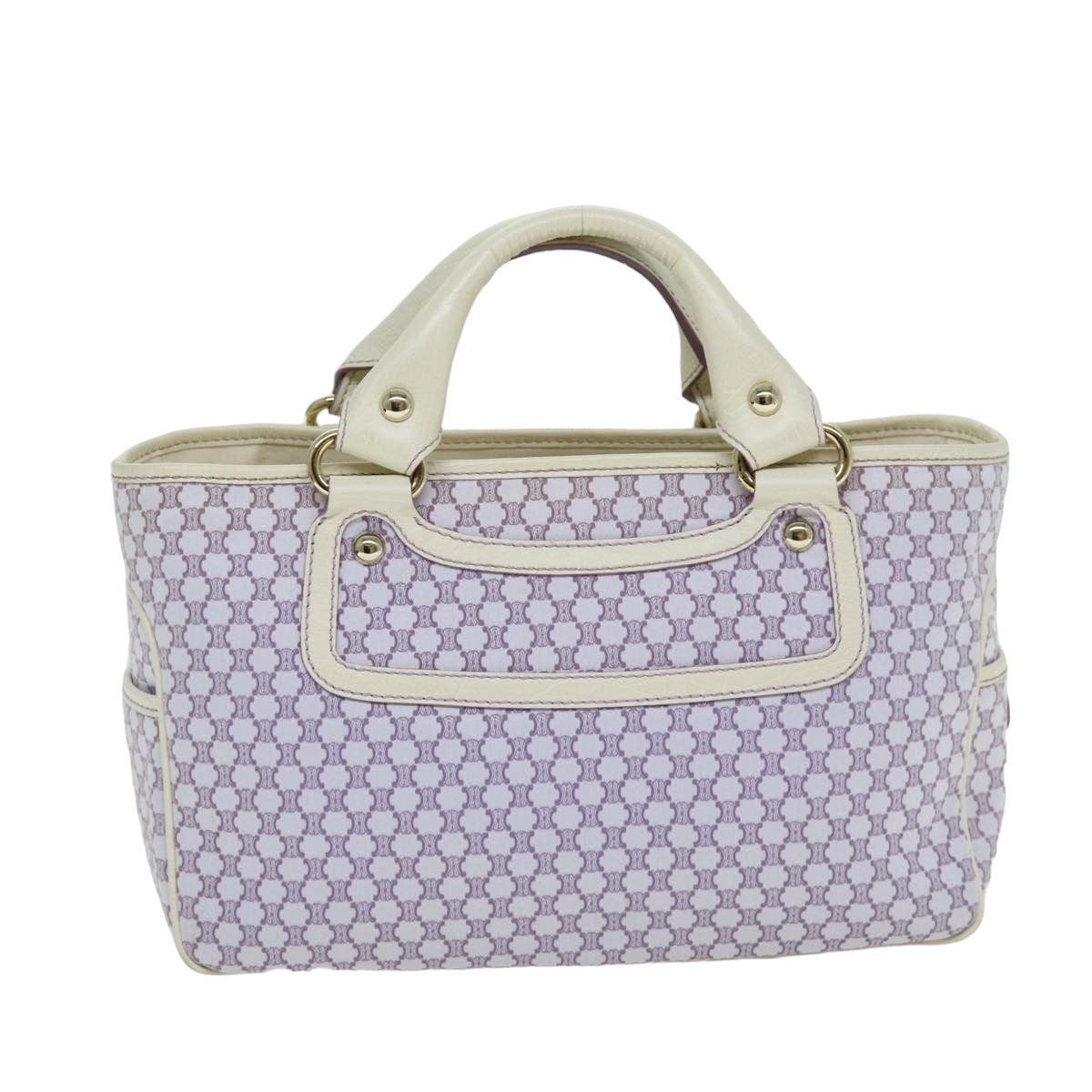 Luxury CELINE Macadam Canvas Tote Bag Purple  76143