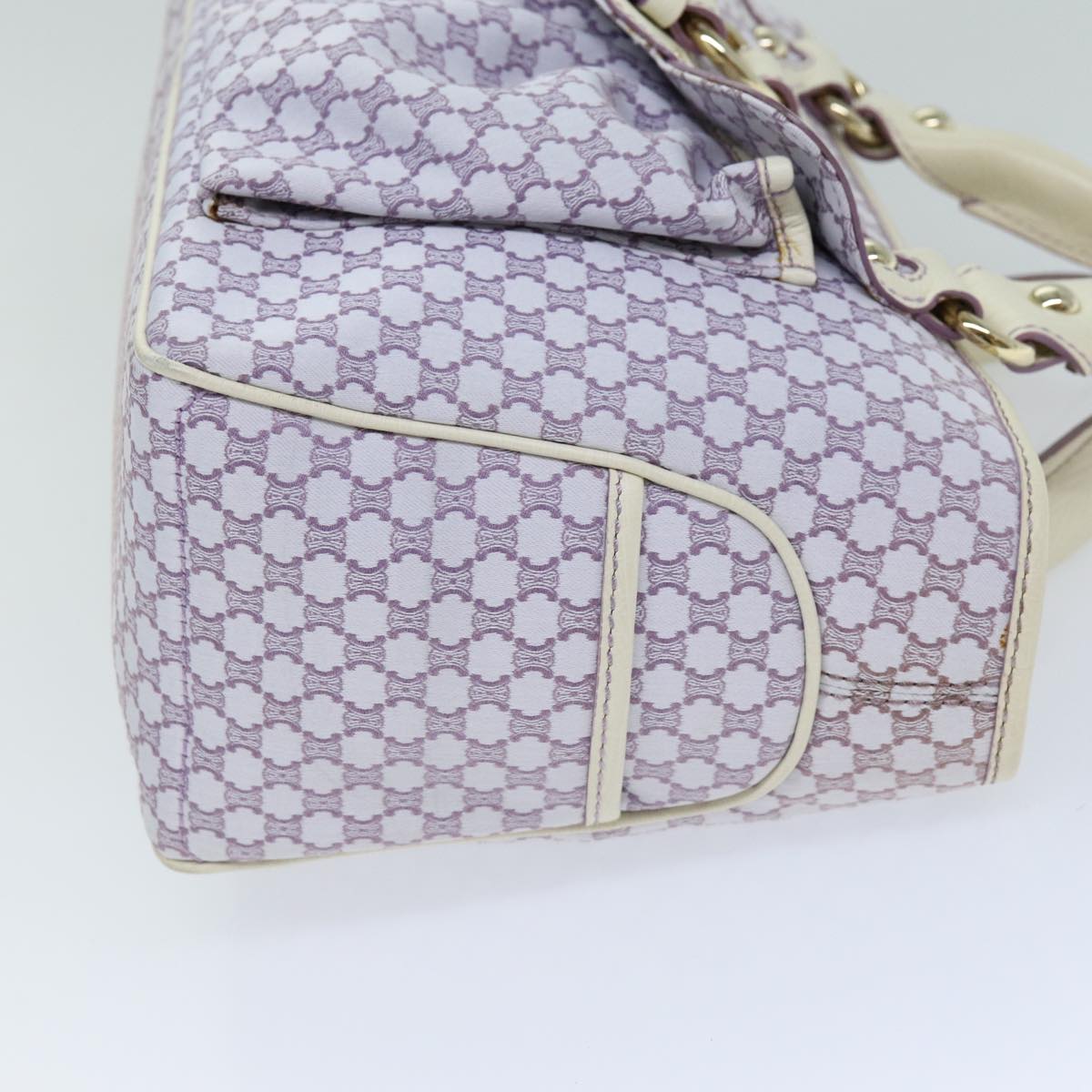 Luxury CELINE Macadam Canvas Tote Bag Purple  76143