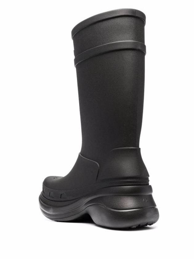 Luxury Balenciaga Trending 2025 Crocs Rain Boots Black