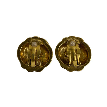 CHANEL Earring Gold Plated gold COCO Mark motif Women