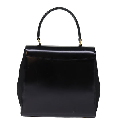 Luxury CELINE Hand Bag Patent leather 2way Black  76412