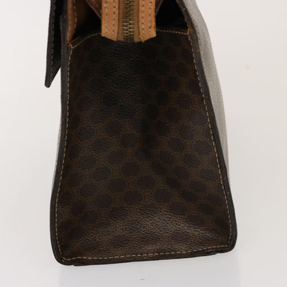 Luxury CELINE Macadam Canvas Hand Bag PVC Leather Brown  76413