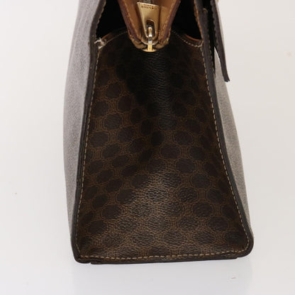 Luxury CELINE Macadam Canvas Hand Bag PVC Leather Brown  76413