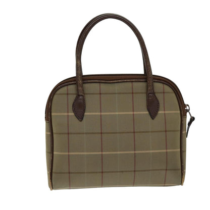 Luxury BurberrySs Nova Check Hand Bag Canvas Beige Auth 76501