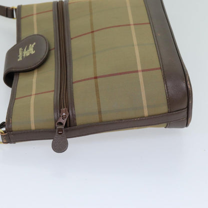 Luxury BurberrySs Nova Check Shoulder Bag Canvas Beige Auth 76570